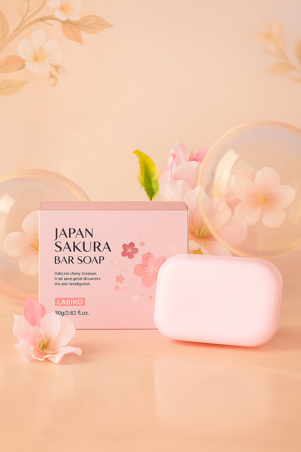 LAIKOU Sakura – Savon Nettoyant Visage & Corps | Éclat, Anti-Acné & Douceur