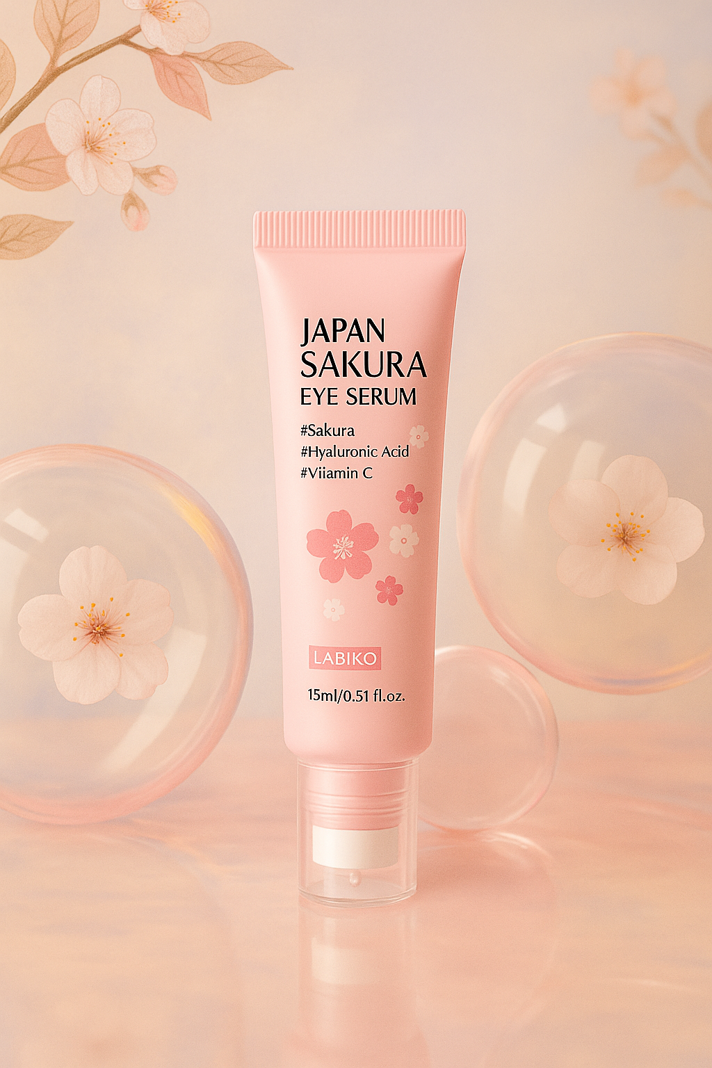 LAIKOU Sakura – Sérum Roller Yeux Anti-Cernes